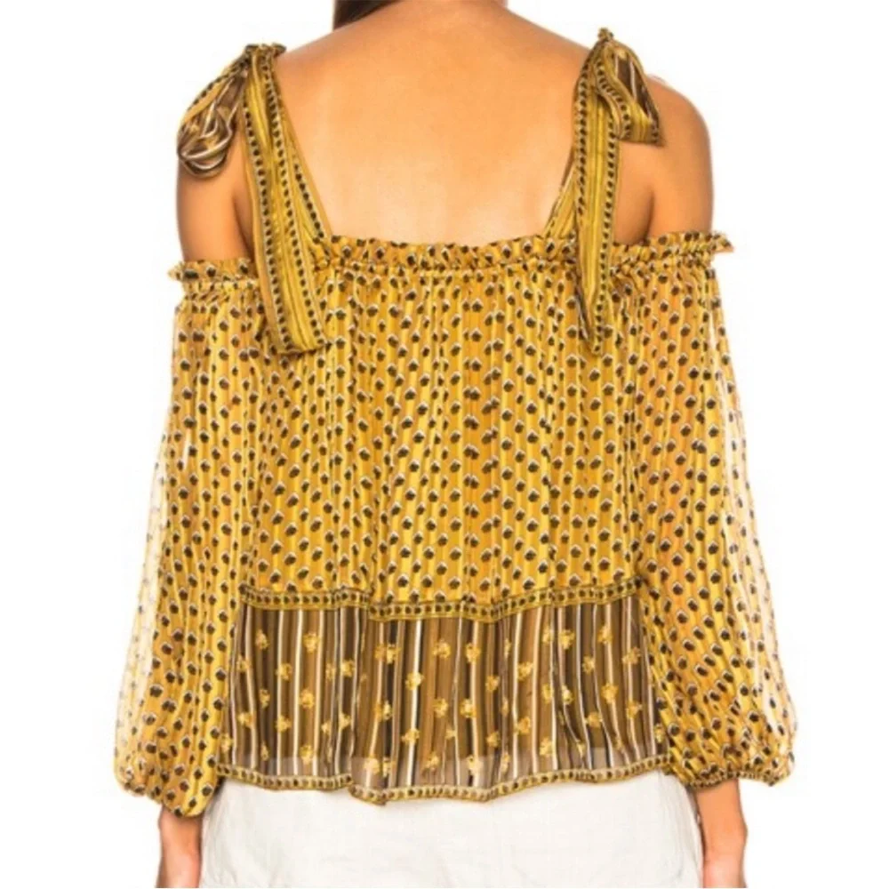 ULLA JOHNSON Clement Cold Shoulder Top - Picture 3 of 11